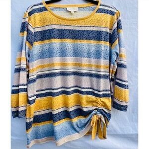 Laura Plus 1XL Asymmetrical Print Shirt Top